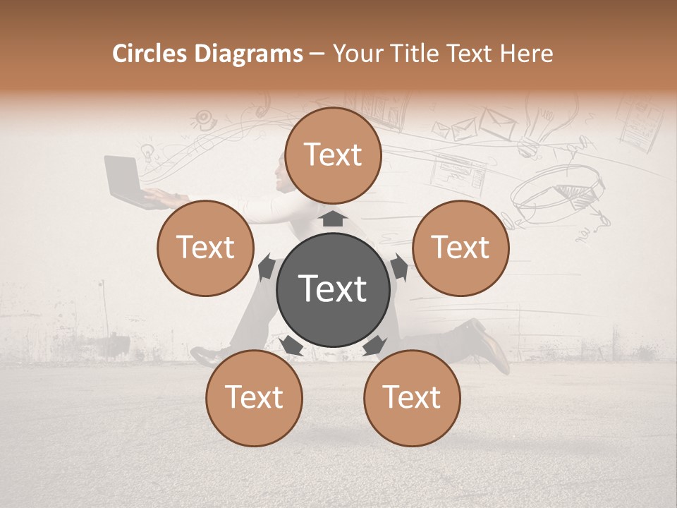 Family Mother Standing PowerPoint Template