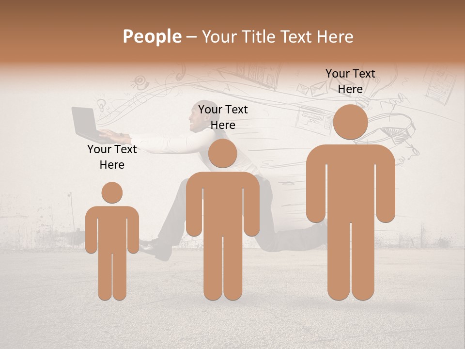 Family Mother Standing PowerPoint Template