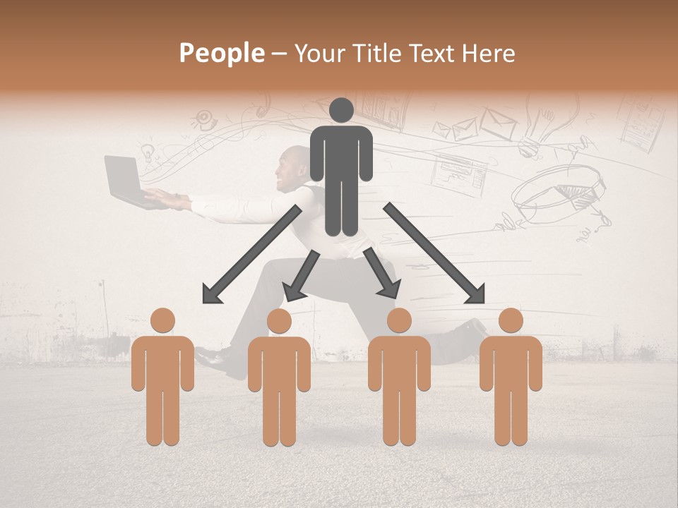 Family Mother Standing PowerPoint Template