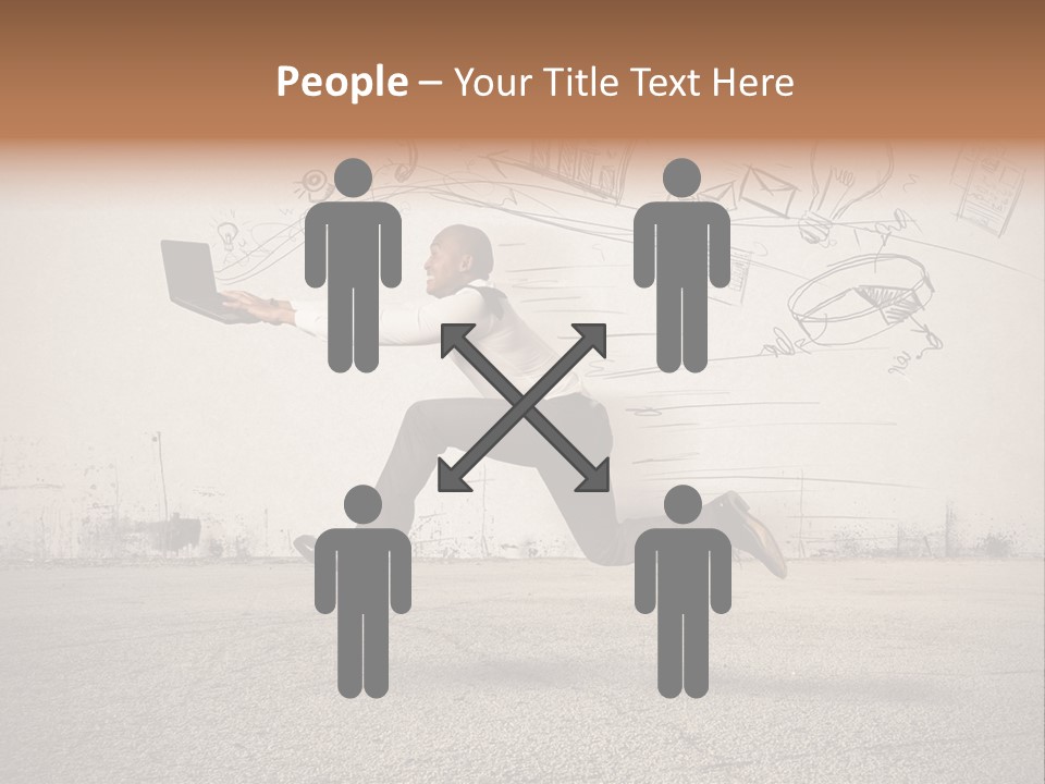 Family Mother Standing PowerPoint Template