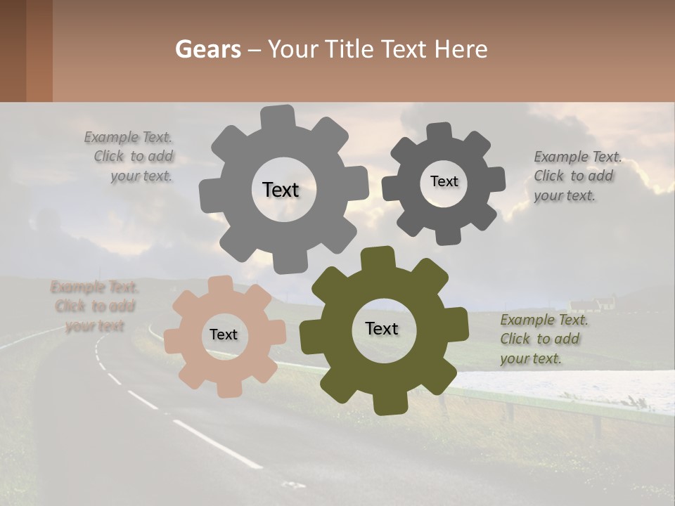 Portrait Wave Woman PowerPoint Template