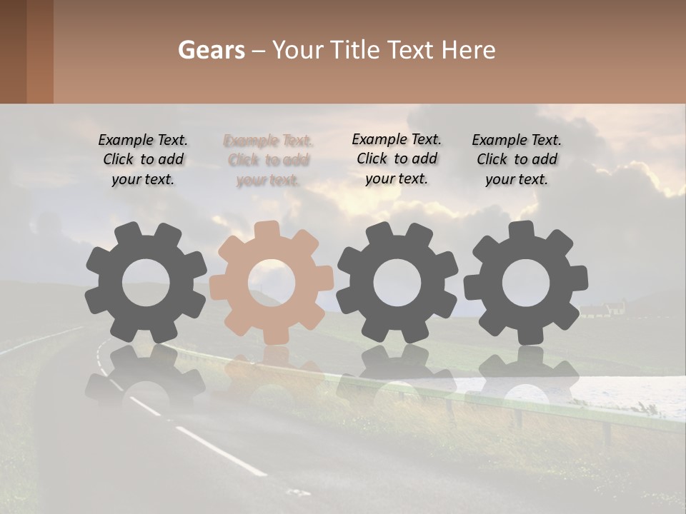 Portrait Wave Woman PowerPoint Template