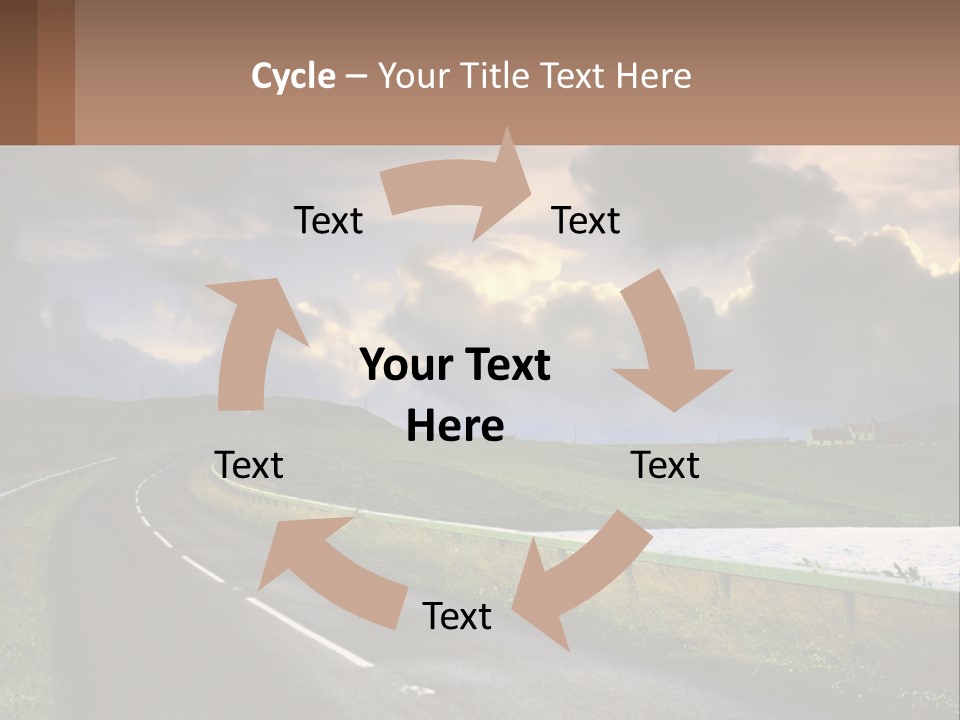 Portrait Wave Woman PowerPoint Template