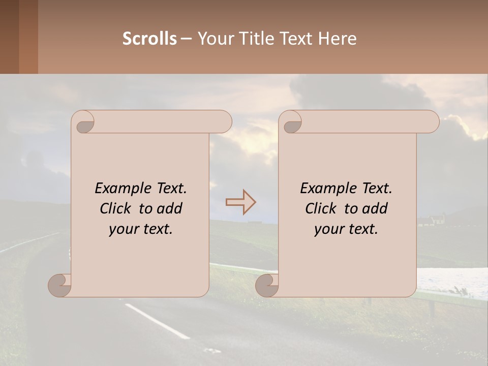 Portrait Wave Woman PowerPoint Template