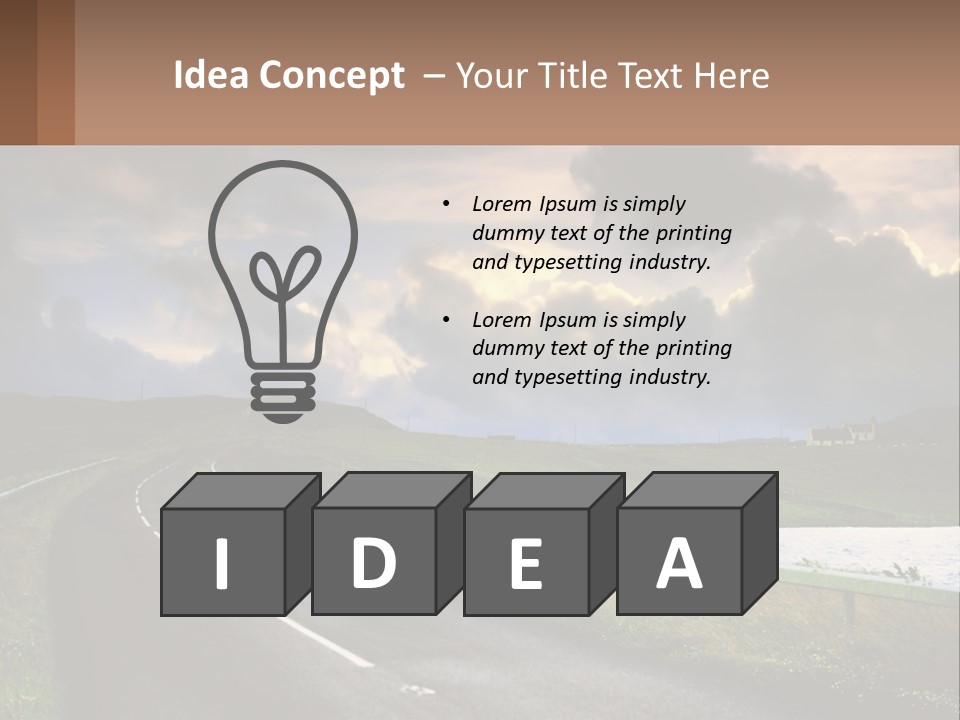 Portrait Wave Woman PowerPoint Template