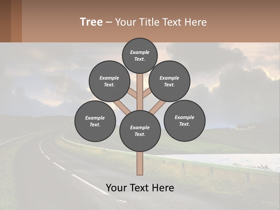 Portrait Wave Woman PowerPoint Template