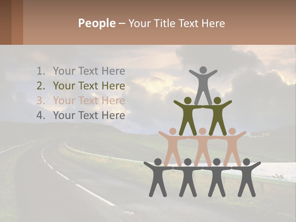 Portrait Wave Woman PowerPoint Template