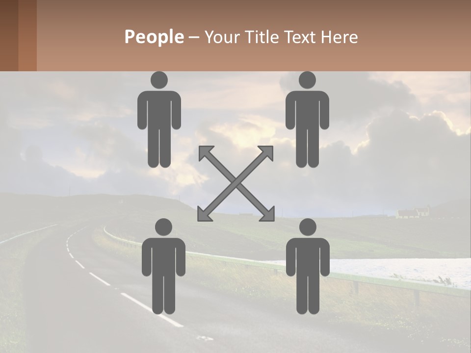 Portrait Wave Woman PowerPoint Template