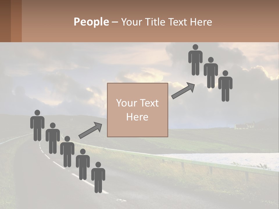 Portrait Wave Woman PowerPoint Template