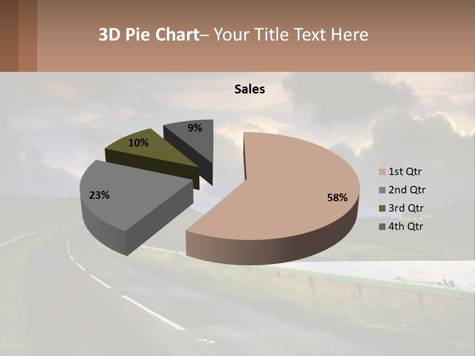 Portrait Wave Woman PowerPoint Template