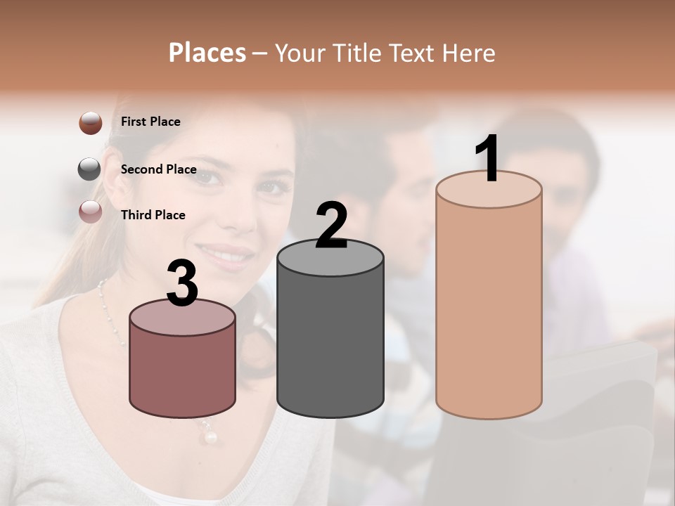 Sea Single Woman PowerPoint Template