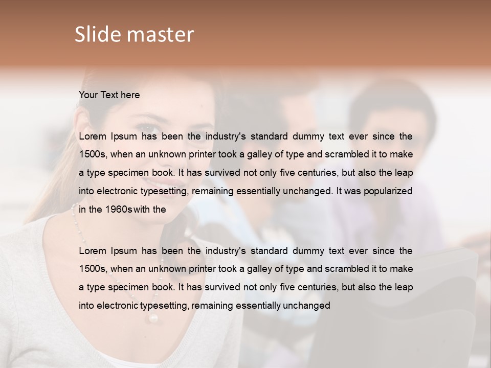 Sea Single Woman PowerPoint Template