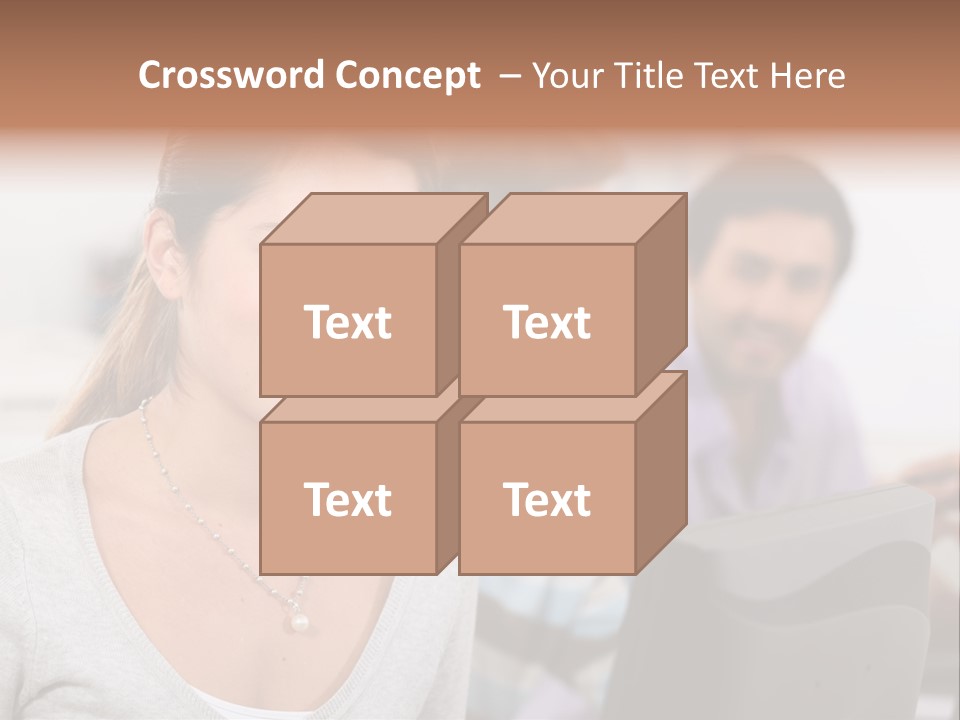 Sea Single Woman PowerPoint Template