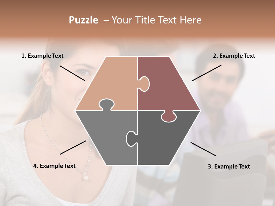 Sea Single Woman PowerPoint Template