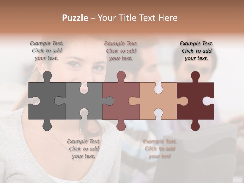 Sea Single Woman PowerPoint Template