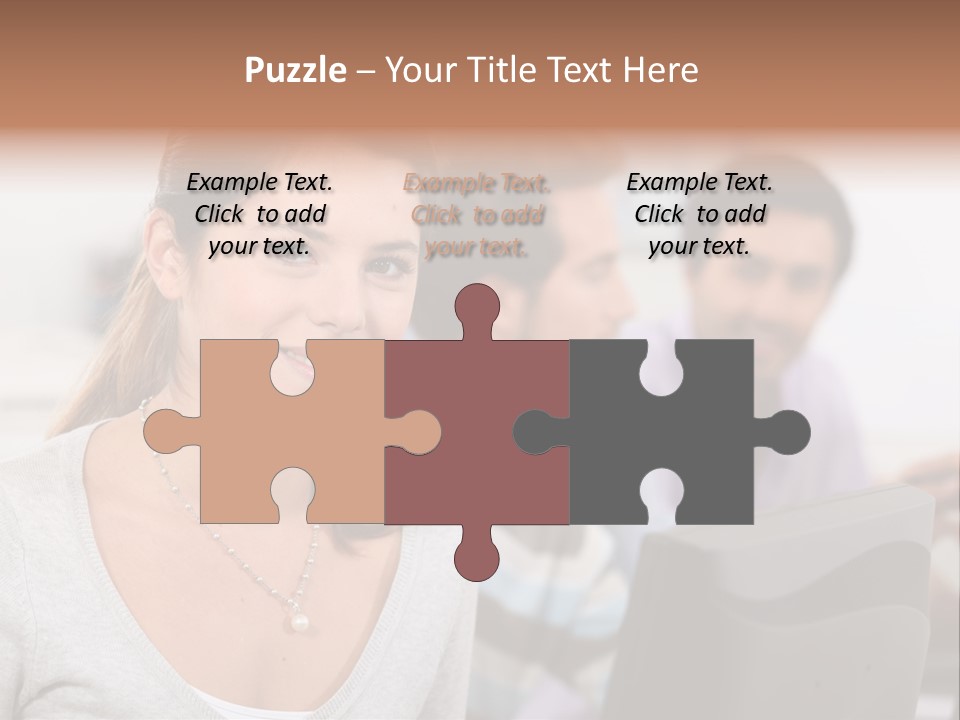 Sea Single Woman PowerPoint Template