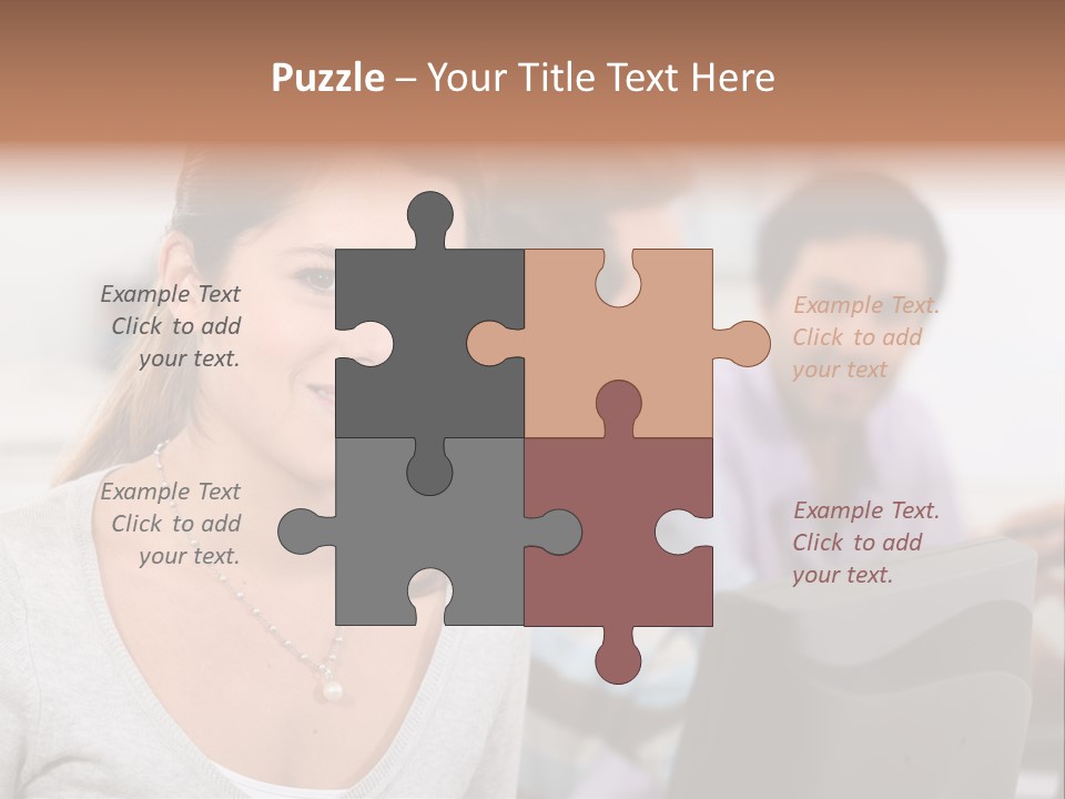 Sea Single Woman PowerPoint Template