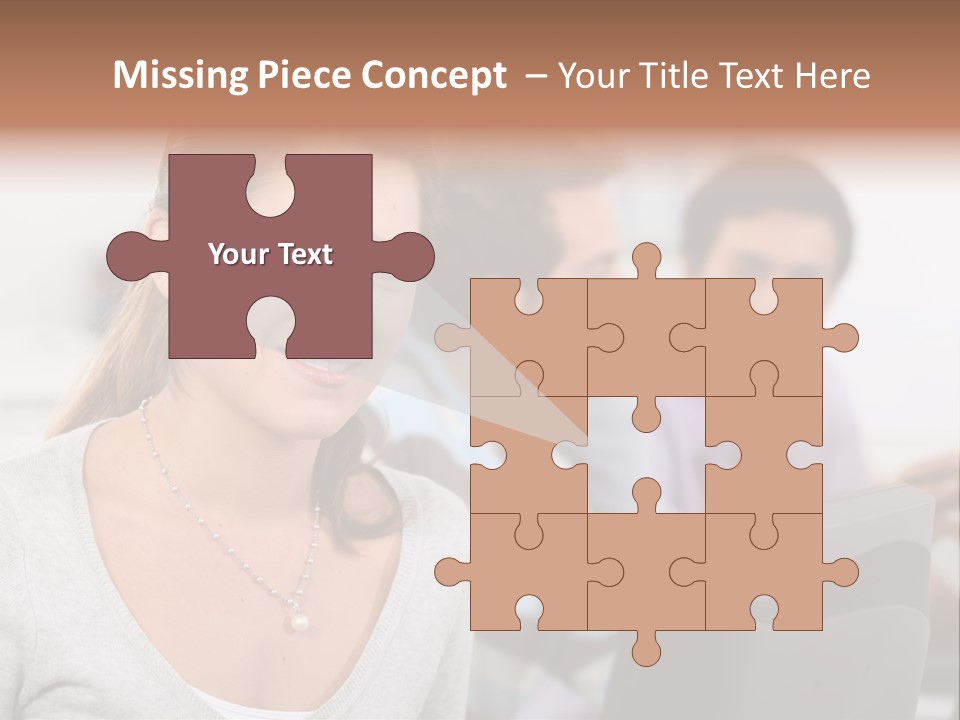 Sea Single Woman PowerPoint Template