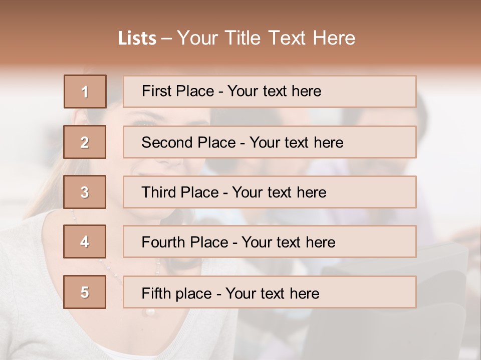 Sea Single Woman PowerPoint Template