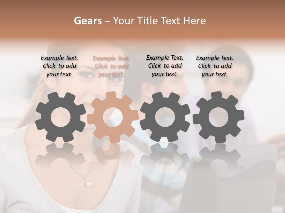 Sea Single Woman PowerPoint Template