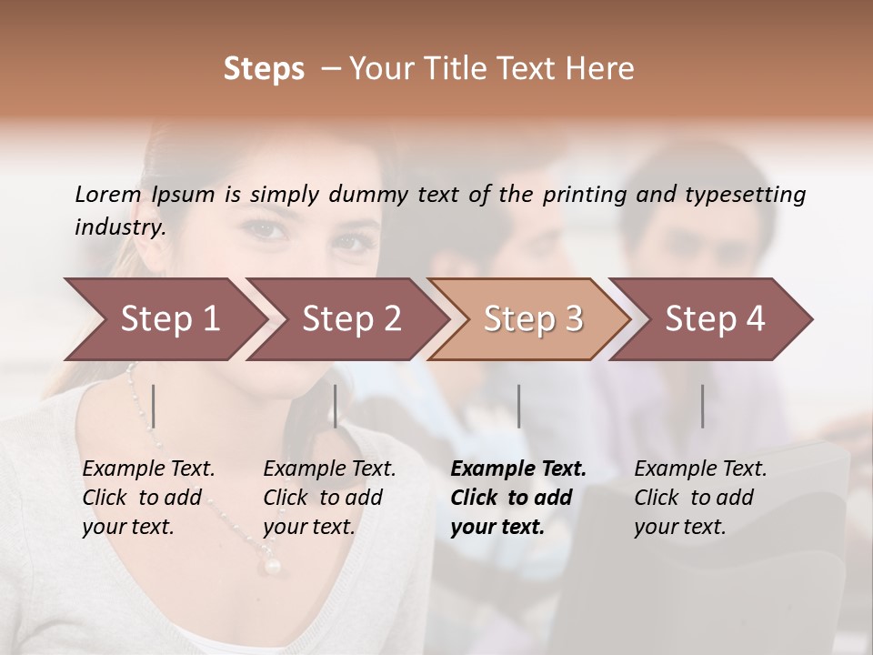 Sea Single Woman PowerPoint Template