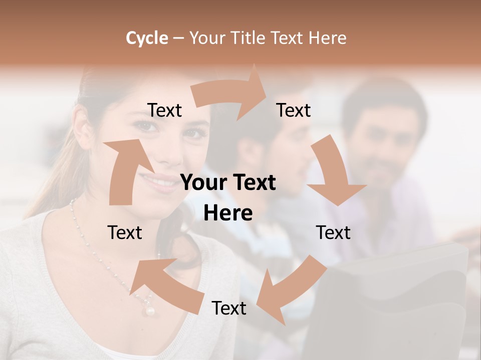 Sea Single Woman PowerPoint Template