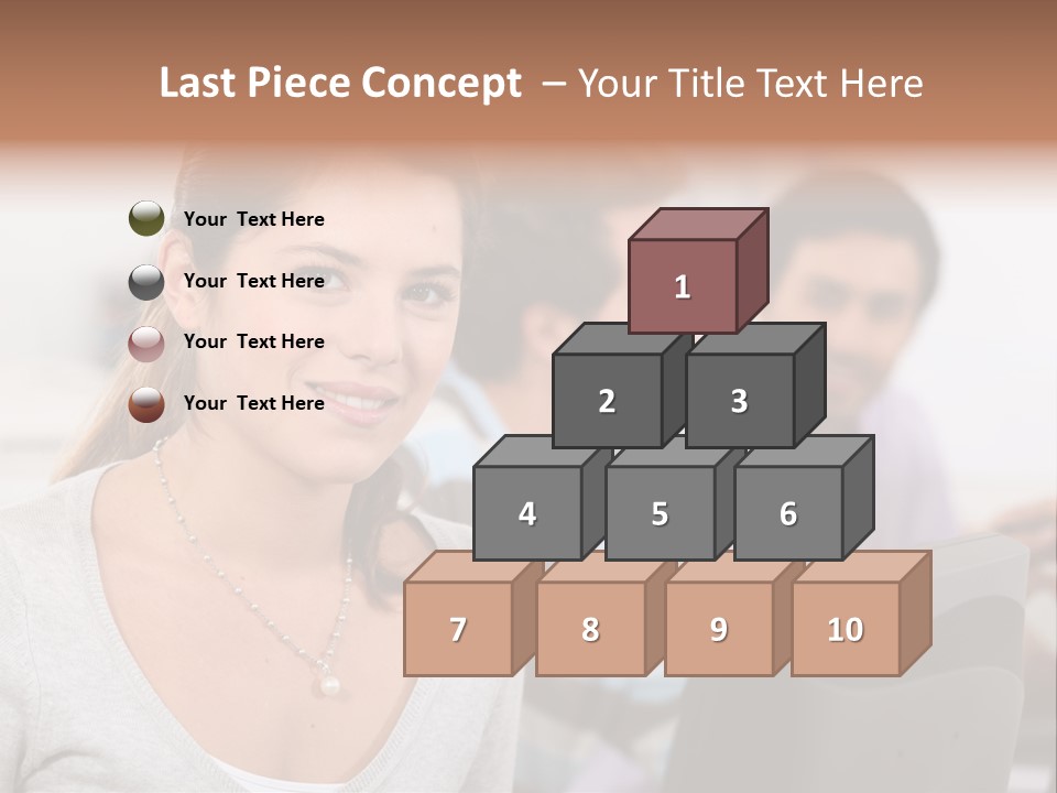 Sea Single Woman PowerPoint Template