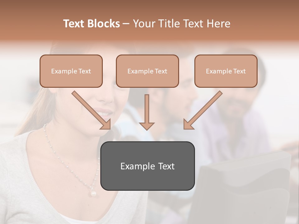 Sea Single Woman PowerPoint Template