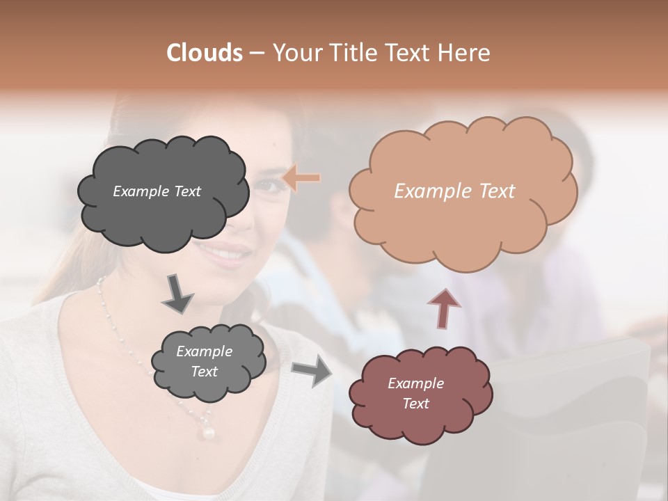 Sea Single Woman PowerPoint Template