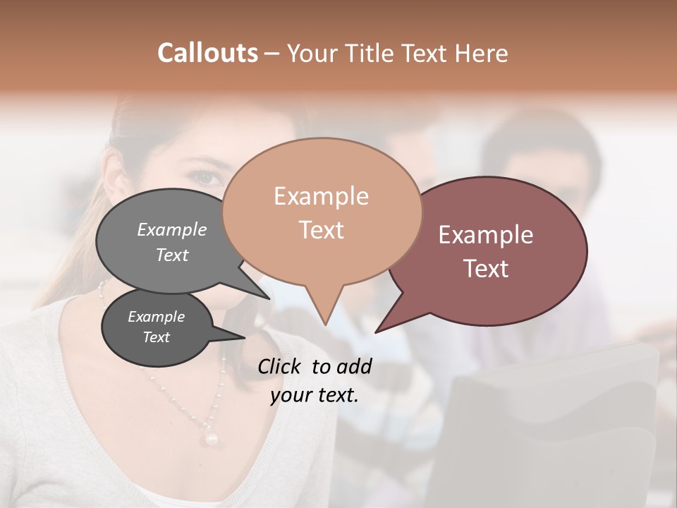 Sea Single Woman PowerPoint Template