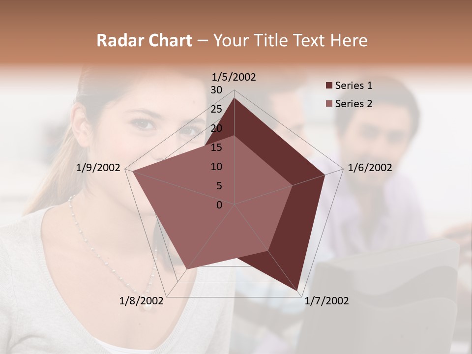 Sea Single Woman PowerPoint Template