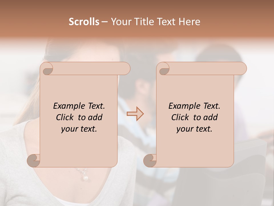Sea Single Woman PowerPoint Template