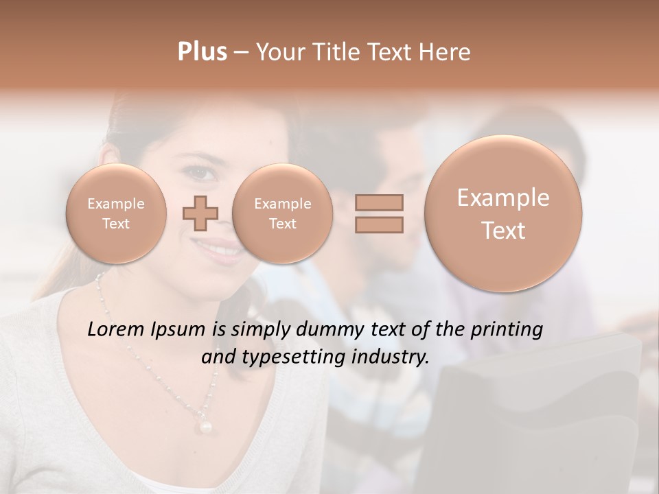 Sea Single Woman PowerPoint Template