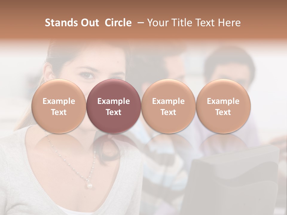 Sea Single Woman PowerPoint Template