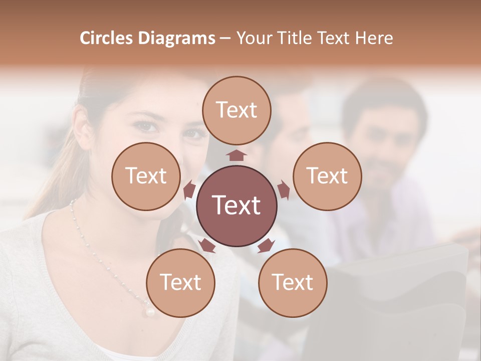 Sea Single Woman PowerPoint Template