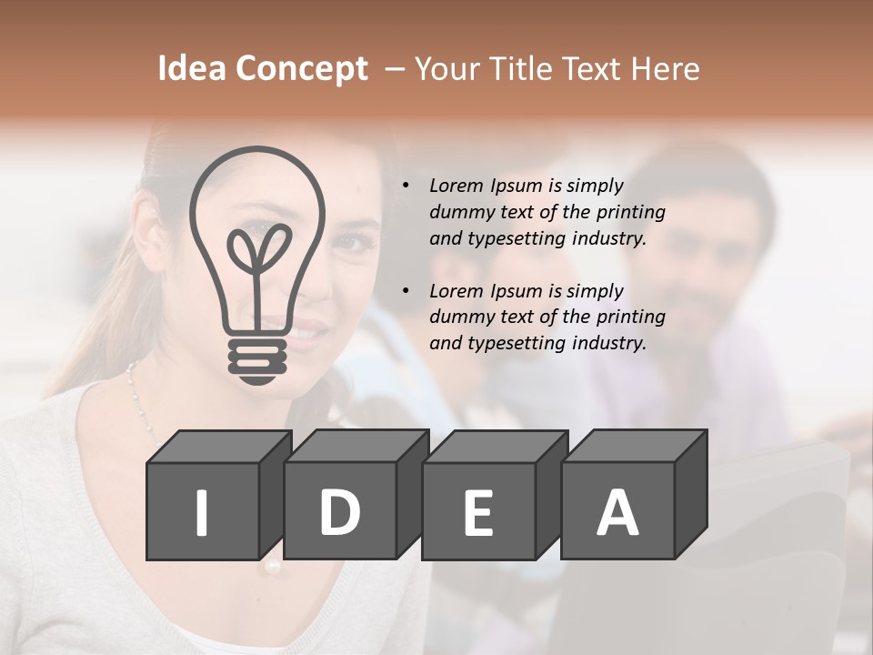 Sea Single Woman PowerPoint Template