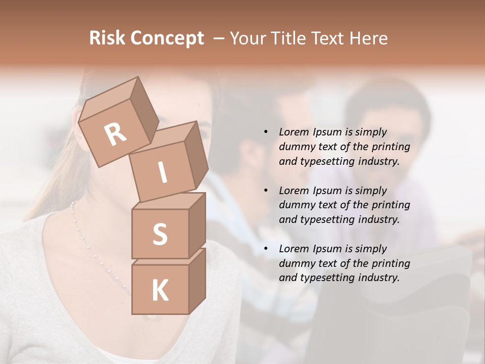 Sea Single Woman PowerPoint Template