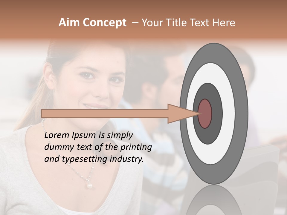 Sea Single Woman PowerPoint Template