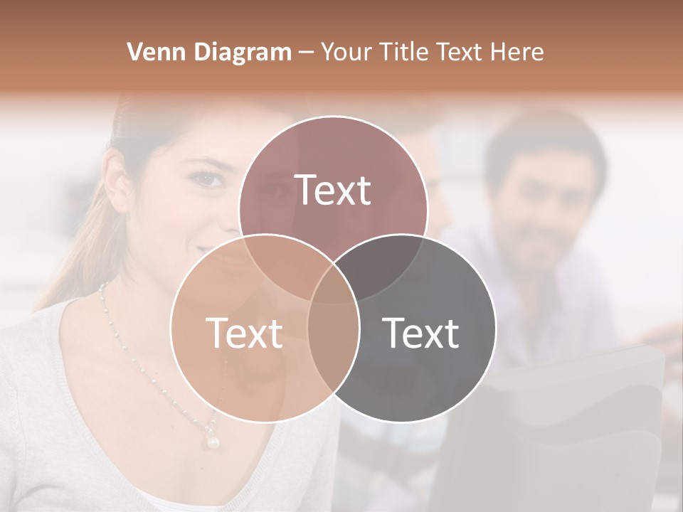 Sea Single Woman PowerPoint Template