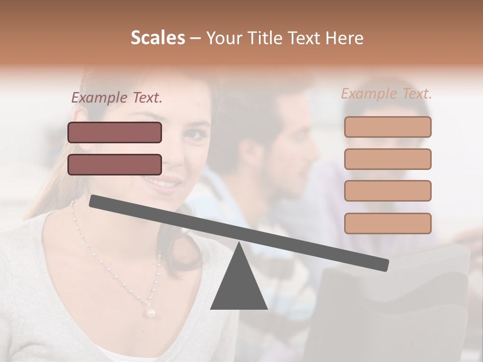 Sea Single Woman PowerPoint Template