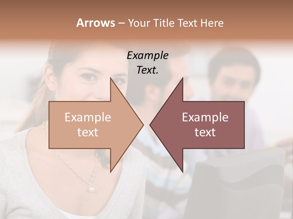 Sea Single Woman PowerPoint Template