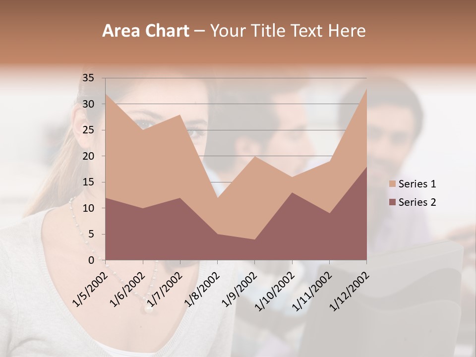 Sea Single Woman PowerPoint Template