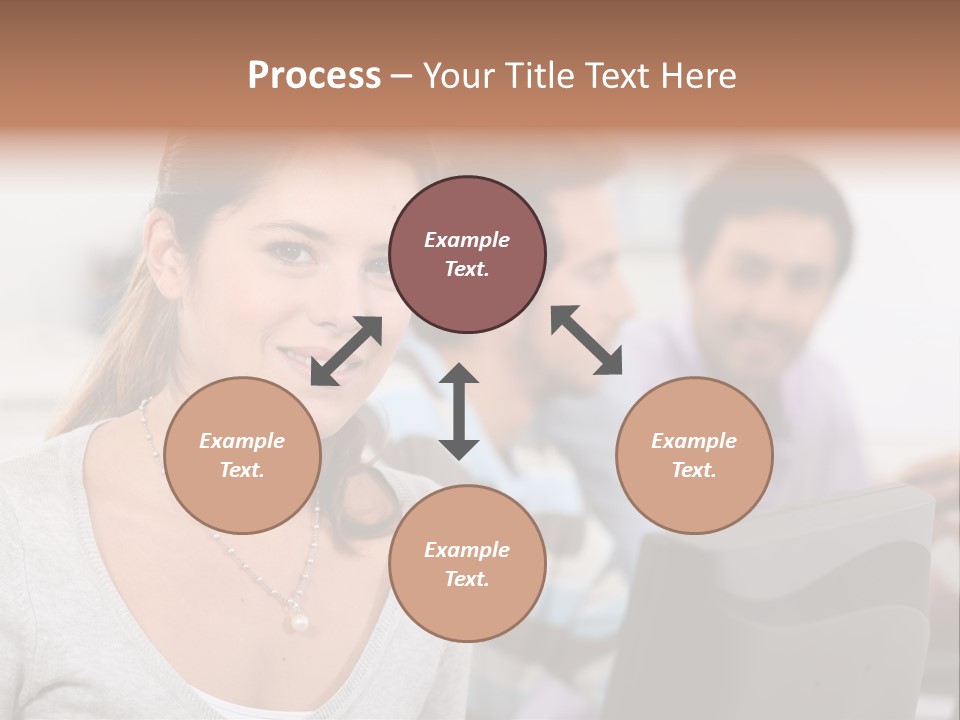 Sea Single Woman PowerPoint Template