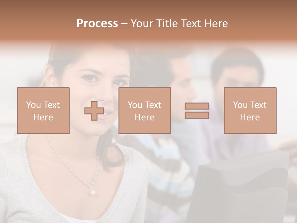 Sea Single Woman PowerPoint Template