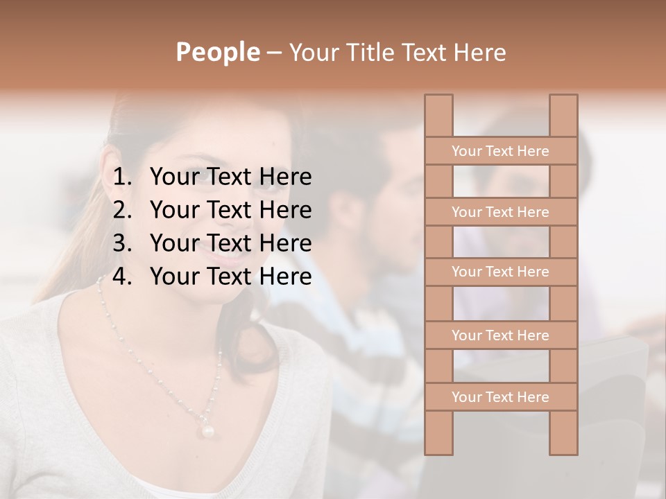 Sea Single Woman PowerPoint Template