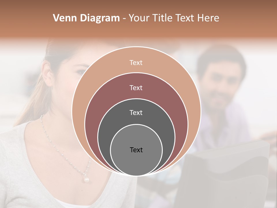 Sea Single Woman PowerPoint Template