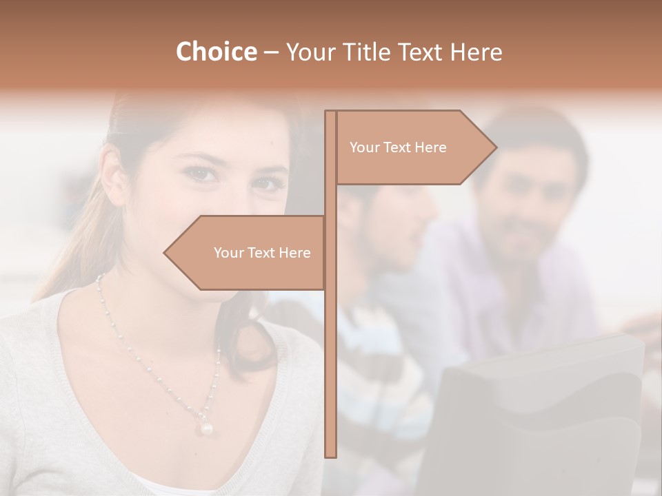 Sea Single Woman PowerPoint Template