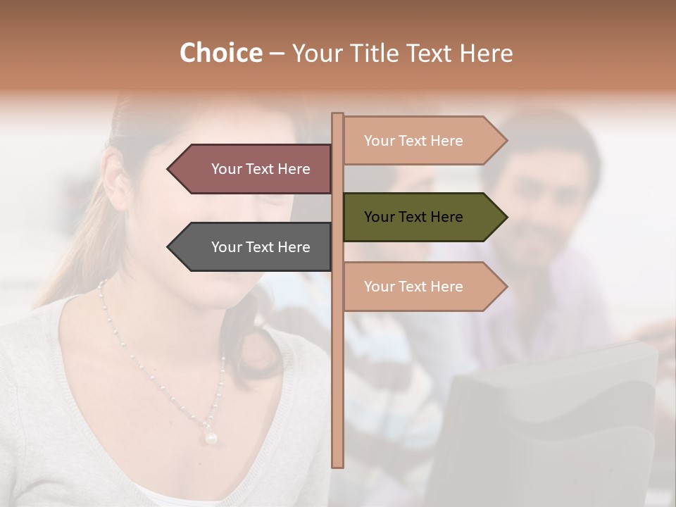 Sea Single Woman PowerPoint Template