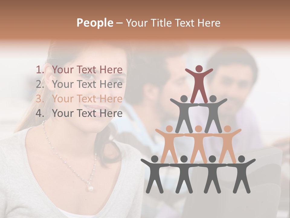 Sea Single Woman PowerPoint Template