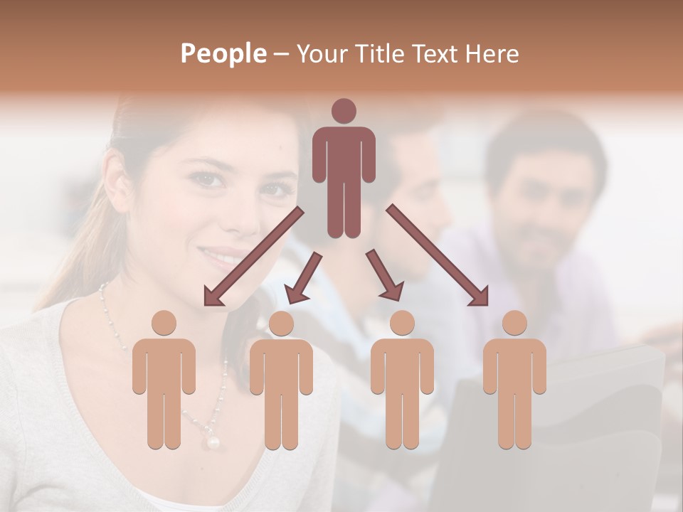 Sea Single Woman PowerPoint Template